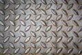 rusty diamond metal plate texture pattern used as abstract background Royalty Free Stock Photo