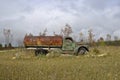 Old rusty dilapidated water truck