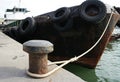 Old Rusty Dock Cleat Royalty Free Stock Photo