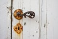 Old rusty door-handle Royalty Free Stock Photo