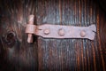 Old rusty door hinge Royalty Free Stock Photo