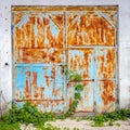 Old rusty door for use as a background Royalty Free Stock Photo
