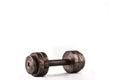 Old rusty dumbbell isolated on white background Royalty Free Stock Photo