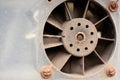 Rusty dust exhaust fan Royalty Free Stock Photo