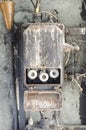 Old rusty eletrical box Royalty Free Stock Photo