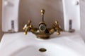 Old rusty faucet aerator with lime spots, Royalty Free Stock Photo