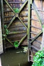 Old rusty floodgate  gates abandoned anthropogenic landscape Royalty Free Stock Photo