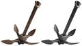 Old Rusty Folding Grapnel Anchor