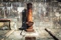 Old rusty fountain