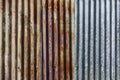 Old rusty galvanized iron plate texture background. Grunge zinc Royalty Free Stock Photo