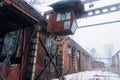 Old rusty gantry crane in abandoned factory Royalty Free Stock Photo