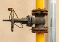 An old rusty gas control valve Royalty Free Stock Photo