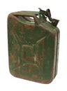 Old rusty gasoline jerry can Royalty Free Stock Photo