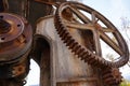 Old rusty gear abandoned industrial ship crane Royalty Free Stock Photo