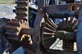 Old rusty gears abandonned machine Royalty Free Stock Photo