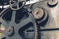 Old rusty gears, machinery parts Royalty Free Stock Photo