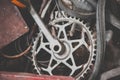 Old rusty gears. Macro Royalty Free Stock Photo