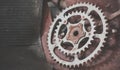 Old rusty gears. Macro Royalty Free Stock Photo