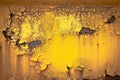 Old rusty gold paint crack metal plate texture background