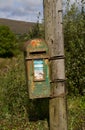 Old rusty green mailbox