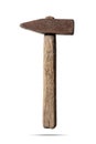 old rusty hammer isolated on a white background Royalty Free Stock Photo