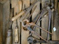 Old rusty hand tools
