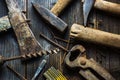 Old and rusty hand tools