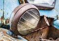Old rusty headlight Royalty Free Stock Photo