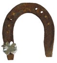 Old rusty horse shoe isolated Royalty Free Stock Photo