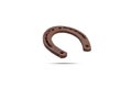 old rusty horseshoe isolated on a white background Royalty Free Stock Photo