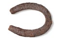 Old, rusty horseshoe isolated on white background Royalty Free Stock Photo