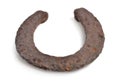 Old, rusty horseshoe isolated on white background Royalty Free Stock Photo