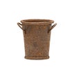 An old rusty iron bucket isolated on a background Royalty Free Stock Photo