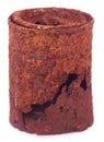 Old rusty iron can Royalty Free Stock Photo