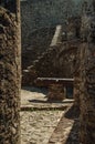 Rusty iron cannon on stone wall at the entrance of Marvao Royalty Free Stock Photo