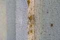 Old rusty iron chimney on the roof of a destroyed house. Royalty Free Stock Photo