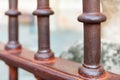 Old rusty iron fence Royalty Free Stock Photo