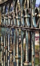 Old rusty Iron Fence close up Royalty Free Stock Photo