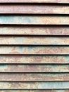 Old rusty iron slide door mesh for background Royalty Free Stock Photo