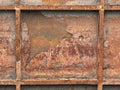 old rusty iron wall background Royalty Free Stock Photo