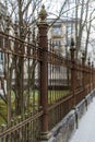 Old, rusty wrought iron fence Royalty Free Stock Photo