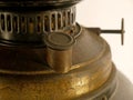 Old rusty kerosene lamp.