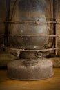 Old rusty kerosene lamp
