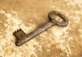 Old rusty key, life coaching concept Royalty Free Stock Photo