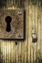 Old rusty keyhole background Royalty Free Stock Photo