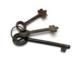 Old rusty keys