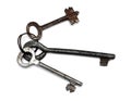 Old rusty keys