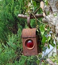 Old rusty lantern