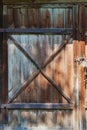 Old Rusty Latch on a Wooden Door Royalty Free Stock Photo