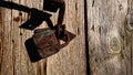 Old Rusty Lock On A Ancient Door Royalty Free Stock Photo